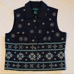 🦋Bushwacker Heavy Embroidered Button Up Vest
